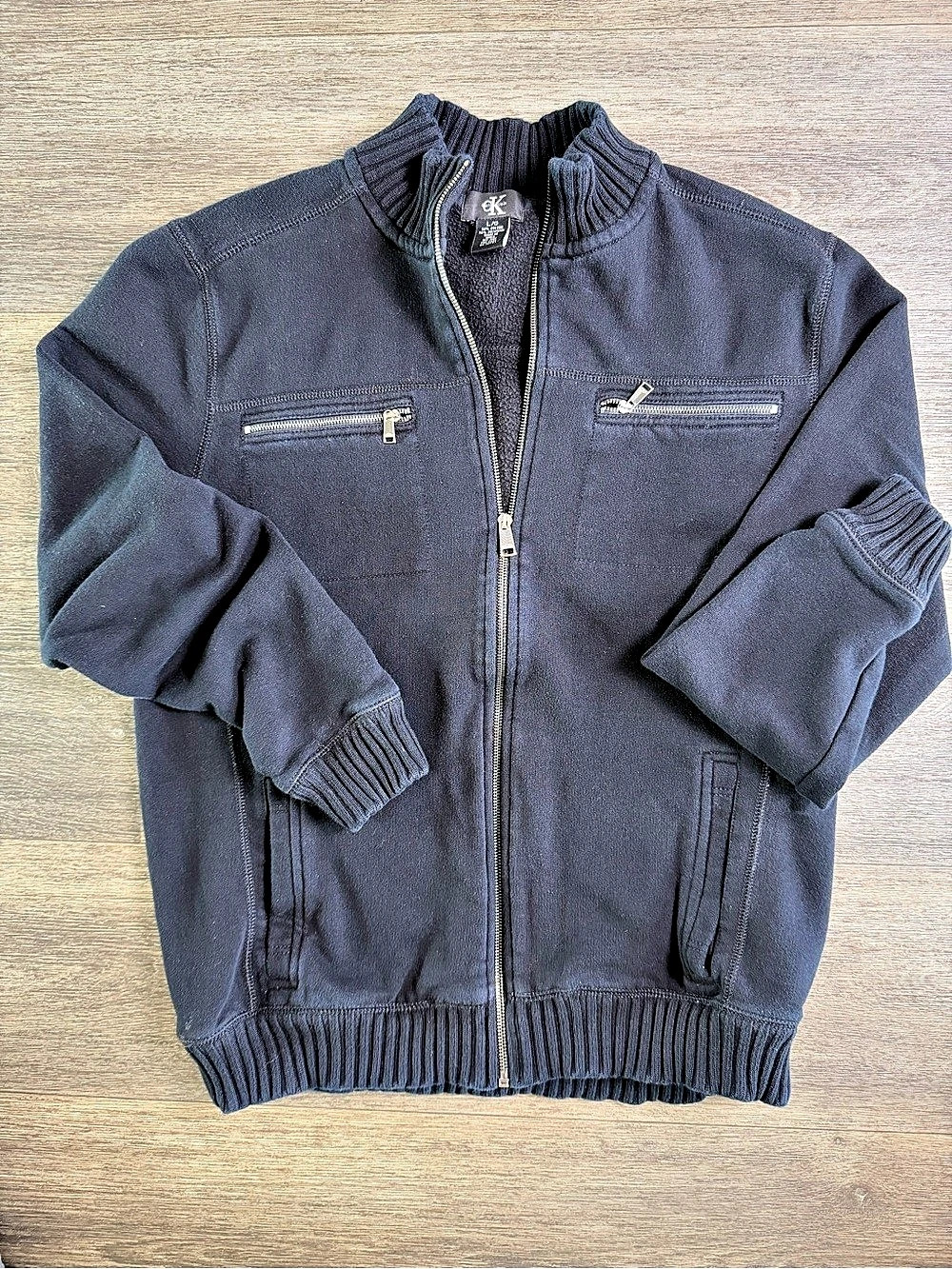 Calvin Klein Men's Bomber Jacket Black Size Large